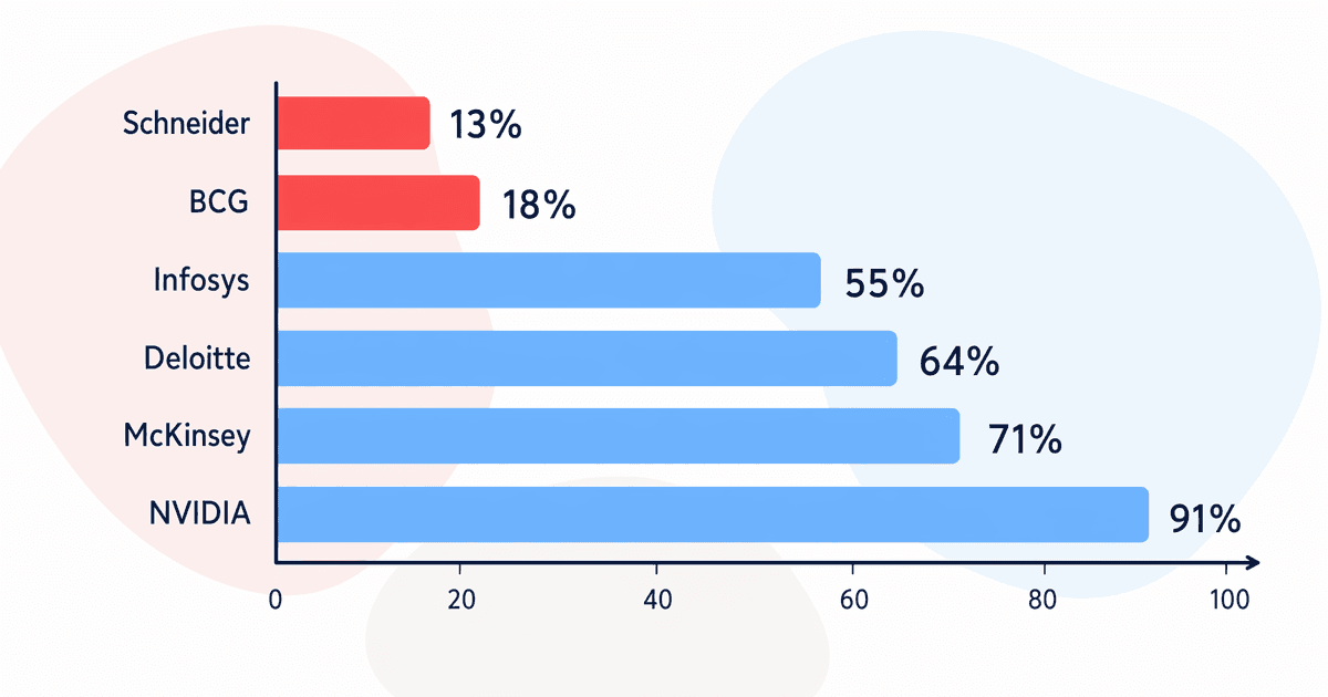 Bar chart comparing FMCG and CPG AI adoption rates from major 2026 industry sources