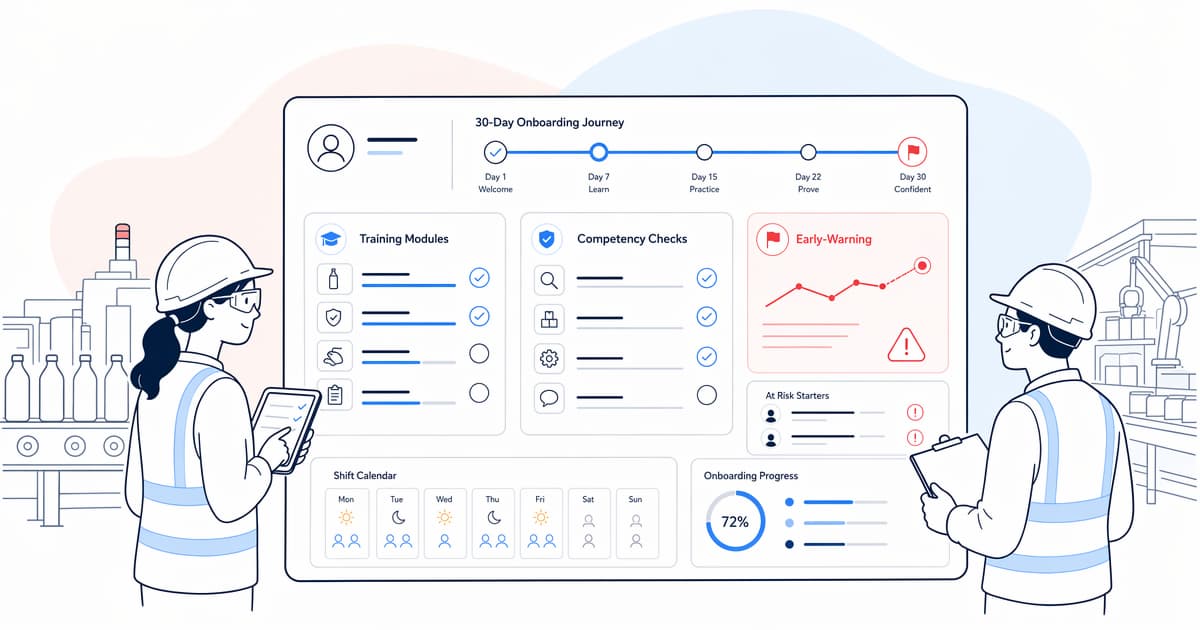 Reducing 30-Day Churn in FMCG: AI for Shopfloor and Field Sales Onboarding illustration