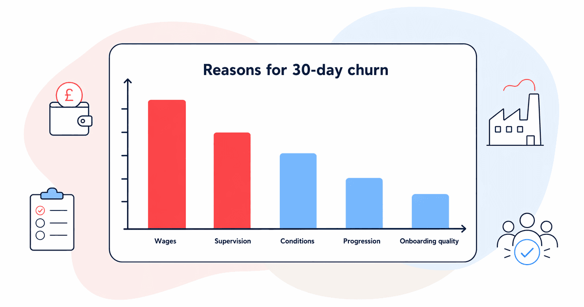 thirty day churn reasons bar chart