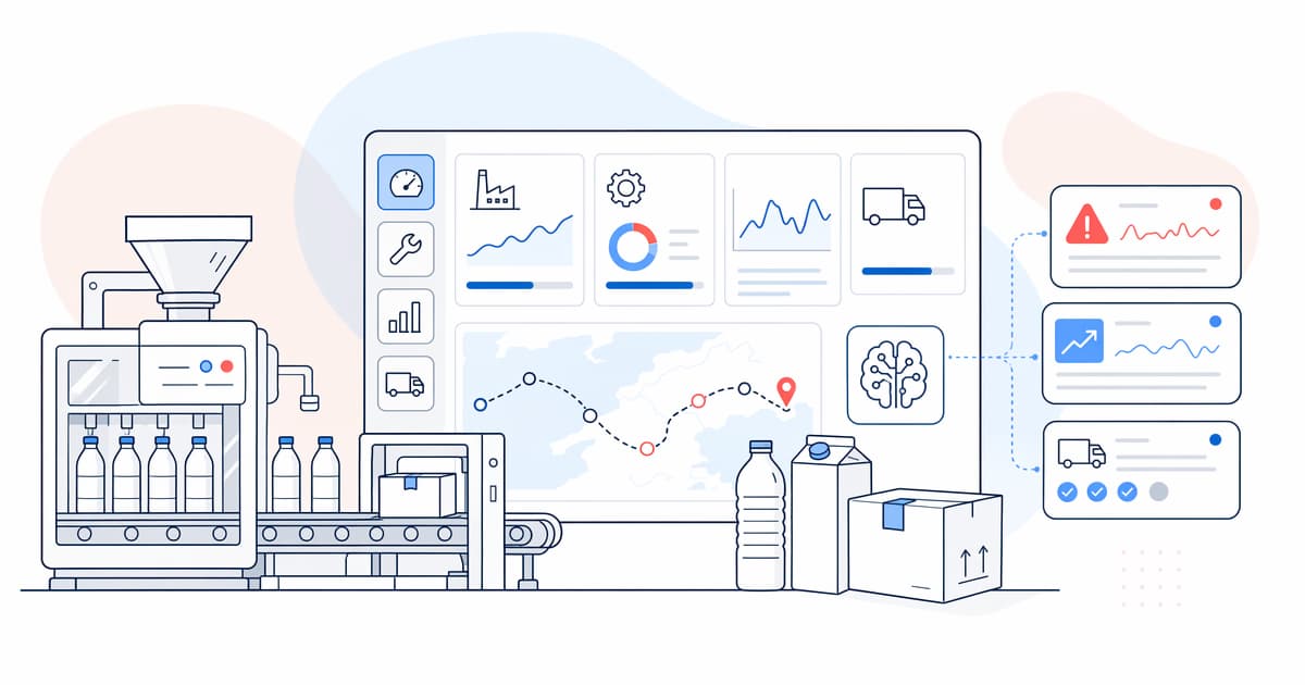 AI improving FMCG operations teams illustration