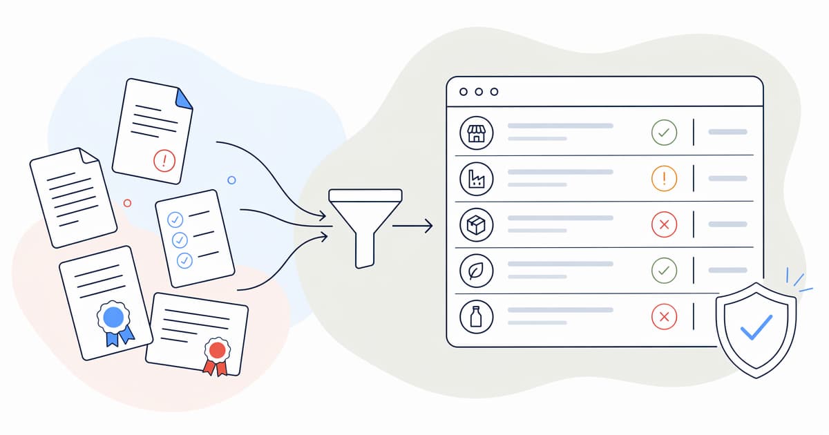 Supplier Onboarding Automation for FMCG: Approved Supplier Lists and Certificate Tracking illustration