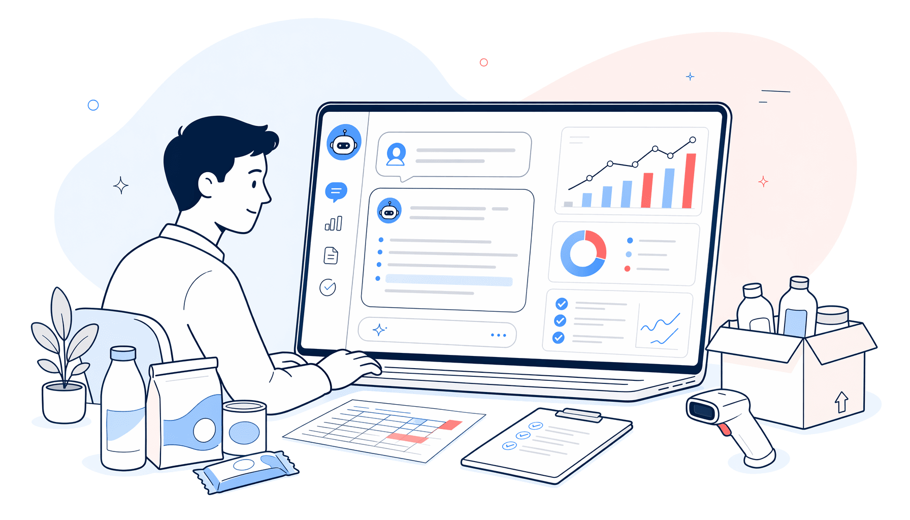 AI Agents for FMCG businesses illustration