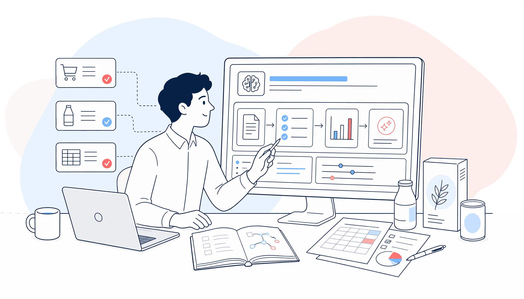 Custom AI Tools for FMCG processes illustration